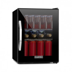 Klarstein Beersafe M Onyx, frigider, A +, LED, 2 grile metalice, u?i din sticla, onyx foto