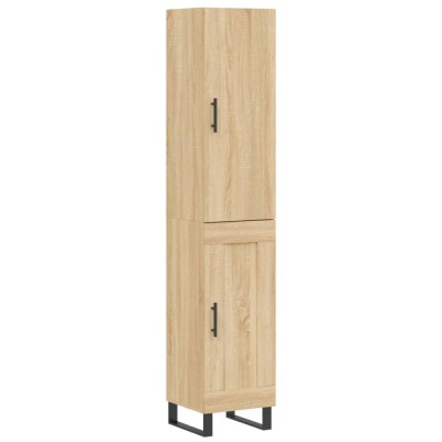 Dulap inalt, stejar sonoma, 34,5x34x180 cm, lemn prelucrat foto