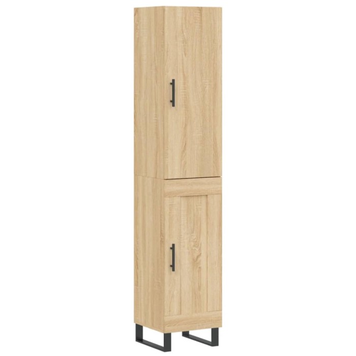 Dulap inalt, stejar sonoma, 34,5x34x180 cm, lemn prelucrat