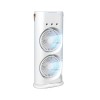 Ventilator portabil de birou cu umidificare prin pulverizare si telecomanda, multifunctional, ecologic, racire eficienta, din plastic, alb