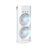 Ventilator portabil de birou cu umidificare prin pulverizare si telecomanda, multifunctional, ecologic, racire eficienta, din plastic, alb