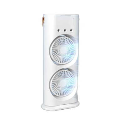 Ventilator portabil de birou cu umidificare prin pulverizare si telecomanda, multifunctional, ecologic, racire eficienta, din plastic, alb foto