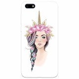 Husa silicon pentru Huawei Y5 2018, Unicorn Girl