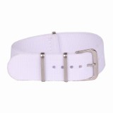 Cumpara ieftin Curea NATO Textil Albă 18/20/22mm | Nylon Rezistent | Cataramă Oțel