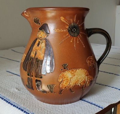 LICHIDARE ! Carafa 2,5 l, din ceramica dura glazurata, artist Achim Gelhard - foto