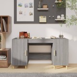 VidaXL Birou, gri sonoma, 140x50x75 cm, lemn compozit