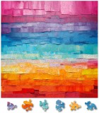 Puzzle din lemn - Gradient - Color Cascade Conundrum | Woodmix Puzzles