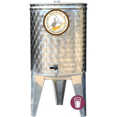 Butoi Cisterna Inox pentru Vin 60 Litri, cu Etansare Capac Parafina foto