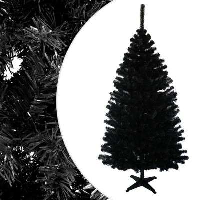 Brad artificial de craciun, royal black, inaltime 220 cm, negru, cu suport foto