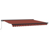 Cumpara ieftin Copertina retractabila portocaliu/maro 4,5x3 m, textil/aluminiu