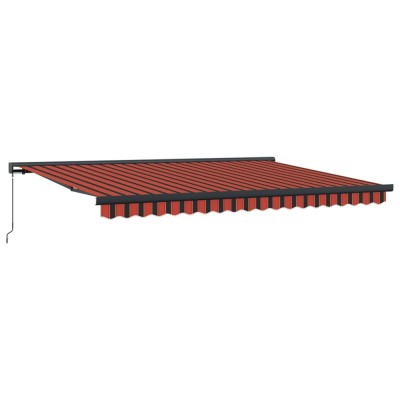 Copertina retractabila portocaliu/maro 4,5x3 m, textil/aluminiu foto