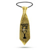 Cravată de Revelion - sclipici auriu - 41 x 11 cm