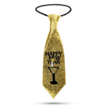 Cravată de Revelion - sclipici auriu - 41 x 11 cm