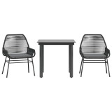 Cumpara ieftin Set de sufragerie de gradina 3 piese neagra