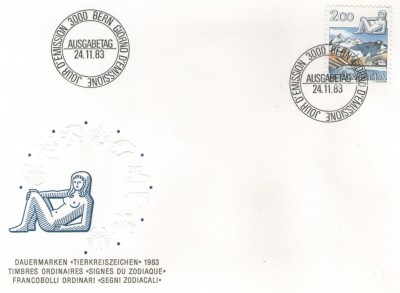 Elvetia 1983 - zodiac, Virgin - FDC foto