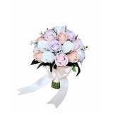 Buchet de Flori EVENTISSIMI - 27 Trandafiri, Multicolor