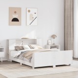 Cumpara ieftin Cadru de pat fără saltea, alb, 120x200 cm, lemn masiv pin