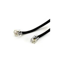 Cablu telefon RJ11 6P4C negru 2m EDC