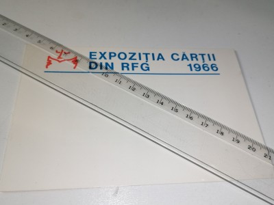 INVITATIE EXPOZITIA CARTII DIN RFG -1966 - STR.DIONISIE LUPU 23 foto