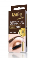 Gel Corector Pentru Sprancene Delia Cosmetics - Brown foto