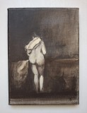 Arta contemporana - Nud in ulei pe panza, semnat si datat
