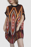 Tunica tip rochie oversized, toamna-iarna, multicolor, marime universala