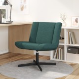 vidaXL Scaun Accent Verde &Icirc;nchis Poliester Standard Reglabil pe &Icirc;nălțime