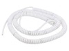 Cablu spiralat 4x0,15mm2 PUR alb 1m