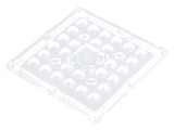Lentilă LED pătrată plexiglass transparentă 9,5mm
