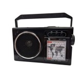 Radio cu incarcare solara, functie AM/FM/SW 1-6, USB/TF, CARD/BT, lampa laterala LED, conexiune Bluetooth, antena telescopica, negru