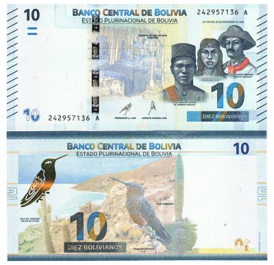 Bolivia 10 Bolivianos 2024 P-248b UNC foto