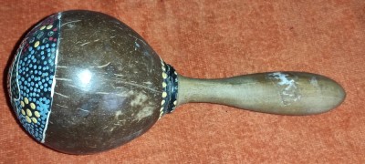 instrument muzical MARACA - MARACAS - MARACASE nuca cocos vopsit manual foto