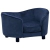 Canapea pentru caini, albastru, 69x49x40 cm, plus