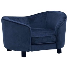 Canapea pentru caini, albastru, 69x49x40 cm, plus
