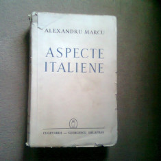 ASPECTE ITALIENE (STUDII, SCHITE, AMINTIRI) - ALEXANDRU MARCU