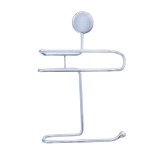 Cumpara ieftin Suport din metal, dublu, pentru hartie si prosop, crom lucios, 145 mm