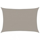 Cumpara ieftin Panza parasolar gri deschis dreptunghiular 4x6 m HDPE 160 g/m&sup2;