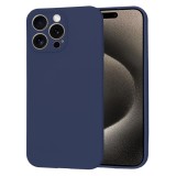 Husa premium din silicon pentru iphone 15 pro max- softflex, microfibra, navy blue