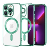 Husa premium iPhone 13 Pro Techsuit Luxury Crystal MagSafe, verde deschis