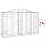 Cumpara ieftin Cosuri gabion arcuite 11 buc, 200x50x120/140 cm,fier galvanizat