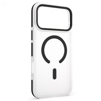 HUSA PROTECTIE MAG CASE IPHONE 17 PRO MAX - TRANSPARENT/NEGRU foto
