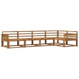 vidaXL Set de canapele de exterior 5 pcs natural Lemn Solid de Acacia 3382567