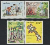 Laos 1989 - Padurile, flora, serie neuzata