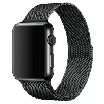 Curea Bratara Apple Watch 42mm 44mm 45mm Milanese Loop Black foto