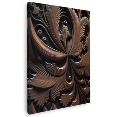 Tablou canvas sculptura lemn detaliu, maro, negru 1085 Tablou canvas pe panza CU RAMA 20x30 cm