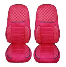 2 x Huse Scaune pentru Volvo FH 2014-2020 EURO 6 Camioane Rosu Piele LHD RHD