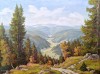 Fritz Schickedanz (1915-1972)-Peisaj montan (ST. Wilhelmsthal Mittelberg), pictură pe p&acirc;nză datată 1961, Peisaje, Ulei, Realism
