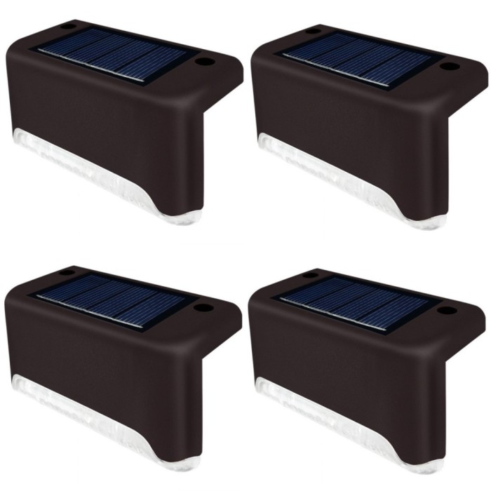 Set 4x Lampa Solara MRG M1106, Pentru Scara, Gard, 3800k, Lumina Calda C1195