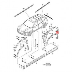 Bandou Aripa Spate Dreapta Oe Porsche Cayenne 2 92A 2010-2017 958559990009B9 foto