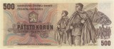 Bancnota 500 Korun Cehoslovacia 1973, P-93, UNC, Necirculata